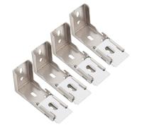 HOODANCOS 4pcs L-Shaped Abs Stainless Steel Blind Brackets for 38mm Headrail Width, Precise Fit for Roman and Venetian Blinds with Smooth and Safe Design, Window Treatment Hardware for Home
