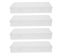 HOODANCOS 4pcs Medium Cash Tray with Lid for Coins and Banknotes, Desktop Currency Storage Box Organizer for Office and Retail, Compact Personal Money Holder for Drawer