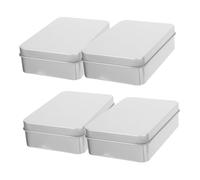 HOODANCOS 4pcs Metal Dice Storage Box Set with Foam Pads Lightweight Matte Tin Dice Organizer Containers for Board Game Accessories for Travel and Home Use