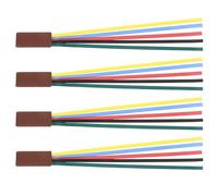 HOODANCOS 4pcs Multi-Function Pu and Polyester Ribbon Bookmarks Convenient to Carry Portable Book Markers for Home and Wedding Use