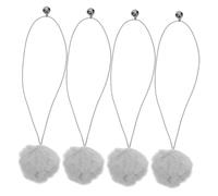 HOODANCOS 4pcs Replaceable Cat Balls with Bell for Cat Trees and Scratching Posts Interactive Hanging Multi-use Exercise and Entertainment