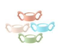 HOODANCOS 4pcs Silicone Bottle Handles Ergonomic Grip Accessories for Wide Mouth Bottles Safe Material Easy to Install and Clean Multiple Colors Blue Green Pink