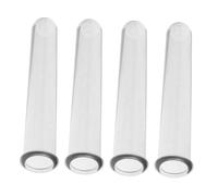 HOODANCOS 4pcs Transparent Plastic Flower Water Tubes for Hydroponic Propagation Station Clear Test Tubes Vase for Root Observation and Fresh Floral Arrangements