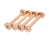 HOODANCOS 4pcs Unfinished Large Wooden Thread Spools 96mm Length 28mm Diameter Wood Spool Sewing Bobbins for DIY Crafts and Yarn Winding