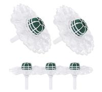 HOODANCOS 5 Sets Bridal Bouquet Handle with Lace Trim Floral Foam Flower Holder for Wedding Bride Bridesmaid Stable DIY Artificial and Fresh Flower Arrangement Support