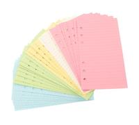 HOODANCOS 50 Pages Colourful 6-Hole Loose Leaf Paper Refill for Diary and Notes Taking Smooth Writing with Transverse Line Paper for Organiser Refills