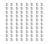 HOODANCOS 500pcs Stainless Steel Earnuts Ear Stoppers Earring Backs for Earrings and Earwires Secure in Ear Silver Colour for Everyday Wear