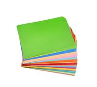 HOODANCOS 50pcs Colorful Folding Paper DIY Craft Paper for Mixed Colors Cardstock for Origami Handcraft School Projects Easy to Cut and Stick