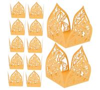 HOODANCOS 50pcs Hollow Out Boxes Paper Truffle Wrappers Sturdy Chocolate Dessert Packaging for Weddings Birthday Party Favors and Celebrations