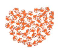 HOODANCOS 50pcs Little Fox Eraser Cartoon Pencil Topper Stationery Erasers Animal s Writing Mini Fox Statue Artist Pet Kawaii Holiday Stationery Orange