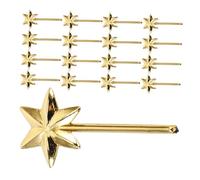 HOODANCOS 50pcs Mini Hexagram Wands Gold DIY Craft Sticks High Gloss Finish Decoration Accessories for Journaling Scrapbooking and Party Flair