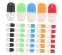 HOODANCOS 50pcs Miniature Resin Pill Charms Pendants for Jewelry Making Black Green Red for DIY Bracelet Necklace Crafting Supplies