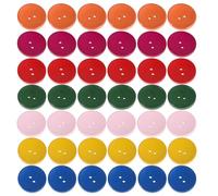 HOODANCOS 50pcs Mixed Color Round Wooden Sewing Buttons Craft Buttons for DIY Cardigans Jackets Crochet Knitting Embroidery Patchwork and Handmade Decorative Projects