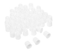 HOODANCOS 50pcs Plastic Toothpaste Caps Self-Closing Dispenser Travel Toothpaste Tube Covers for and Lip Gloss Tube Tops