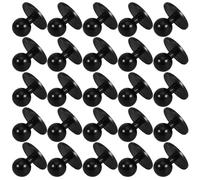 HOODANCOS 50Pcs Round Chess Piece Shaped Buttons for Sewing Chef Uniforms Black ABS Professional Polished Garment Accessories with Fine Detailing Resist Wear and Tear for Restaurant