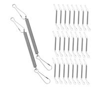 HOODANCOS 50pcs Stainless Steel Spring Clips for Pet Water Dispenser Compact Space-saving Holder for Rabbit Hamster Small Animal Feeding Bottles Quick Secure Attachment for Cage Watering