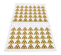 HOODANCOS 54pcs Radiation Symbol Danger Safety Warning Sign Stickers Self-adhesive Cautious Laser Decal Symbol Warning Label Stickers for Laboratory Hazard Window