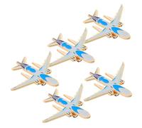 HOODANCOS 5pcs Airplane Brooch Pin Set Alloy 3d Airplane Enamel Lapel Pins Vintage Style Compact and Attractive Accessory for Party and Daily Wear for Women Flight Attendants