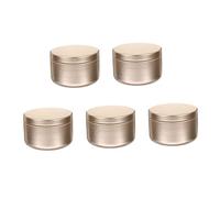 HOODANCOS 5Pcs Aluminum Tin Cans with Lids Round Refillable Containers for Balm Cream Candle Cosmetic Travel Storage Lightweight Jars