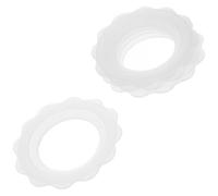 HOODANCOS 5pcs Anti-slip Nipple Protector Silicone Breast Ring White Reusable Sweat-resistant Breathable for Breastfeeding Mothers, Summer Use in Public Places