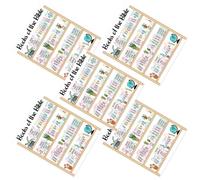 HOODANCOS 5pcs Bible Stickers Bookshelf Scripture Study Dashboard Labels Visual Progress Tabs for Christian Journaling Organization Student Church Gift
