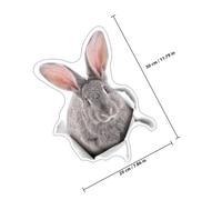 HOODANCOS 5pcs Cartoon Rabbit Toilet Decal Bathroom Wall Stickers Removable Self-Adhesive Home Decor for Toilet Seat Fun Cute Animal Art