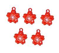 HOODANCOS 5PCS Cherry Blossom Pet Bells Small Red Collar Accessories Pendant for Cats Dogs Phone Bag Decoration Cute Jingle Charm