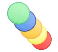 HOODANCOS 5pcs Foldable Handheld Fans Portable Cooling Summer Fans for Travel Wedding Party Home Decor Lightweight Folding in Red Orange Yellow Green Blue