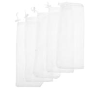 HOODANCOS 5pcs Hanging Bird Feeding Bags Mesh Sock Drawstring Polyester 12x28cm Wild Birds Finch Food Feeder Nets for Garden Backyard Feeding Supplies