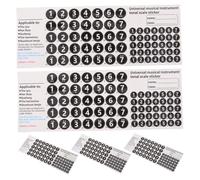 HOODANCOS 5pcs Pan Flute Note Identification Stickers Pvc Paper Music Instrument Labels for 16/18 Tube Flutes Beginner Music Classroom Learning Aid