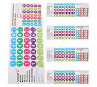HOODANCOS 5pcs Pan Flute Note Stickers Set Music Scale Decals for 18/16 Tube Panpipes, Self-adhesive Labels for Beginner Kids Practice