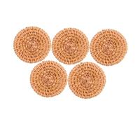 HOODANCOS 5pcs Rattan Circle Charms for DIY Jewelry Making Pendants Woven Earring Components for Witch Charms and Fantasy Designs Color