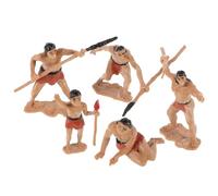 HOODANCOS 5Pcs Resin Primitive Men Model Set, Miniature Simulation Figurines for Sand Table and Micro Landscape, Realistic Primitive Human Action Figures for Educational Play and Diorama
