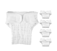 HOODANCOS 5Pcs Reusable Cotton Cloth Diaper Liners Breathable Absorbent Nappy Pads White Size L for Infants 9-15 Months 10-15Kg Swimming Diapers Booster Pads