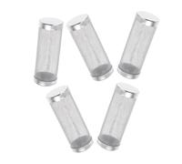 HOODANCOS 5pcs Stainless Steel Fish Tank Intake Cover Mesh Guard Aquarium Filter Prefilter Cylinder Screen with Inner Diameter for Fry and Shrimp Protection Easy to Clean and Flexible Fit