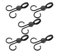HOODANCOS 5pcs Stroller Hanger Hooks for Diaper Bags and Motorcycles, Black Abs Plastic, Easy Installation and Weight Reducing Design, Suitable for Indoor and Outdoor Use