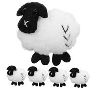 HOODANCOS 5pcs Wool Felt Sheep Charms for DIY Crafts Cute Animal Ornaments for Keyrings and Home Decor for Creative Projects and Handmade