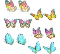 HOODANCOS 6 Pairs Magnetic Butterfly Cling Stickers Anti-Collision Screen Window Decals Decorative Repair Decals for Doors and Windows Wear-Resistant Visual Protection