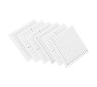 HOODANCOS 6 Pcs Adhesive Notepads with High Adhesion Lined Self-stick Math for Office Study School Work Easy Remove and Reposition White Graphing Memo