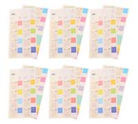 HOODANCOS 6 Sets of Annual Planner Index Stickers 2025.1-2026.03, White Background Monthly Tabs for Planners, Diary and Notebook Organizer Labels, 12pcs for Office and Household Use