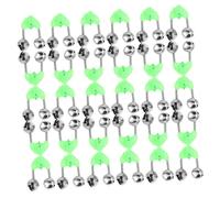 HOODANCOS 60pcs Dual Alert Plastic Fishing Bells Clips Rod Alarm with Loud Bite Indicator for Carp and Sea Fishing Portable Lightweight