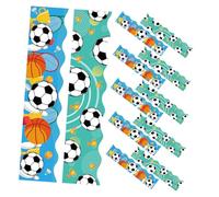 HOODANCOS 60sheets Watercolor Style Football Basketball Borders Easy Peel Stickers for Classroom Office Bulletin Board