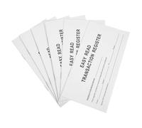 HOODANCOS 6pcs Check Register Books for Personal Finance Management, White Transaction Ledger Notebooks with Large Print for Expense and Balance Tracking, Financial Record Keeping Accessory