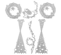 HOODANCOS 6pcs Cutting Die Stencil Cut Dies for Silver Multi-Function Solid High-Carbon Steel Not Easily Break Card Making Decoration Gift for Friends on Birthday and Festival