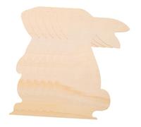 HOODANCOS 6pcs Easter Bunny Wooden Chips Blank Wood Slices DIY Graffiti Party Supplies Indoor Easter Decorations Unfinished Wood Planks Craft Ornaments