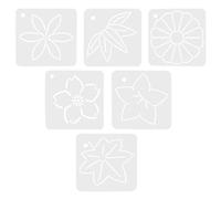 HOODANCOS 6pcs Flower Design Quilting Templates for DIY Patchwork and Sewing Projects, Made of Sturdy Pp Material, Simplify Sewing Work and Create Free-Motion Quilts with Precision