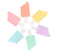 HOODANCOS 6pcs Ice Cream Shaped Highlighter Pens Fluorescent Marking Pens for Drawing Art Projects Painting Smooth Writing Comfortable Grip for School and Office Supplies