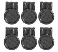 HOODANCOS 6pcs Metal Suspender Buttons for Men’s Pants, Black Adjustable Button Braces Replacement Clips, Sturdy Fasteners for Jeans and Trousers, Suitable for Menswear Accessories