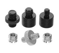 HOODANCOS 6pcs Microphone Thread Adapter Portable Mini Screw Converter for Tripod Stand Mounts Compatible with Mic Stands Desk Mounts for Home Live and Professional Recording