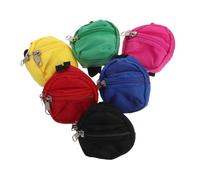 HOODANCOS 6pcs Mini Doll Backpacks with Zipper Cute Cartoon School Bags for Dolls Pretend Play Accessories Enhancing Fine Motor Skills and Imaginative Roleplay Portable Storage for Tiny